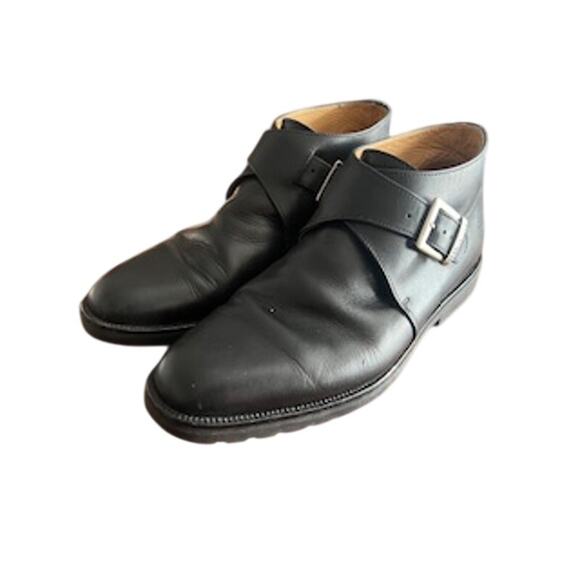 Kenneth Cole Reaction Men\'s sz 8.5 Boots Black Leather Double Buckle main image 10